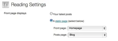 How to set Blog page in WordPress when using static homepage