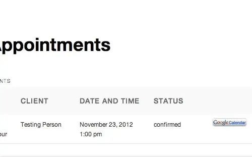 Appointments+ - Frontend Appointments Screen W Google Calendar Button