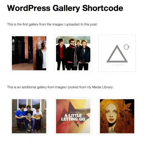 Multiple Galleries in a WordPress Post