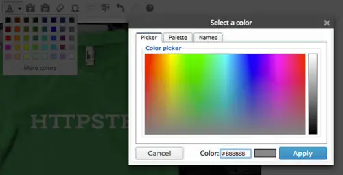 Text Color Picker, Pre WordPress 3.9