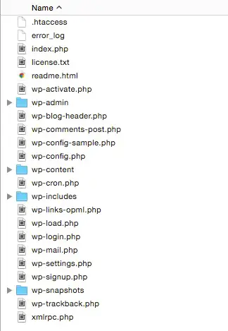 File Structure of a WordPress site